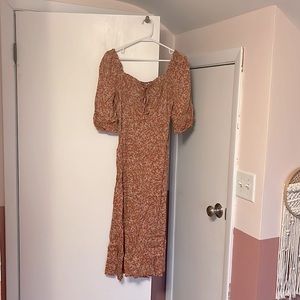 Sincerely Jules Orange Floral Dress Small